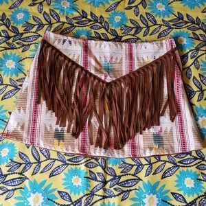*Judith March* Fringe Skirt